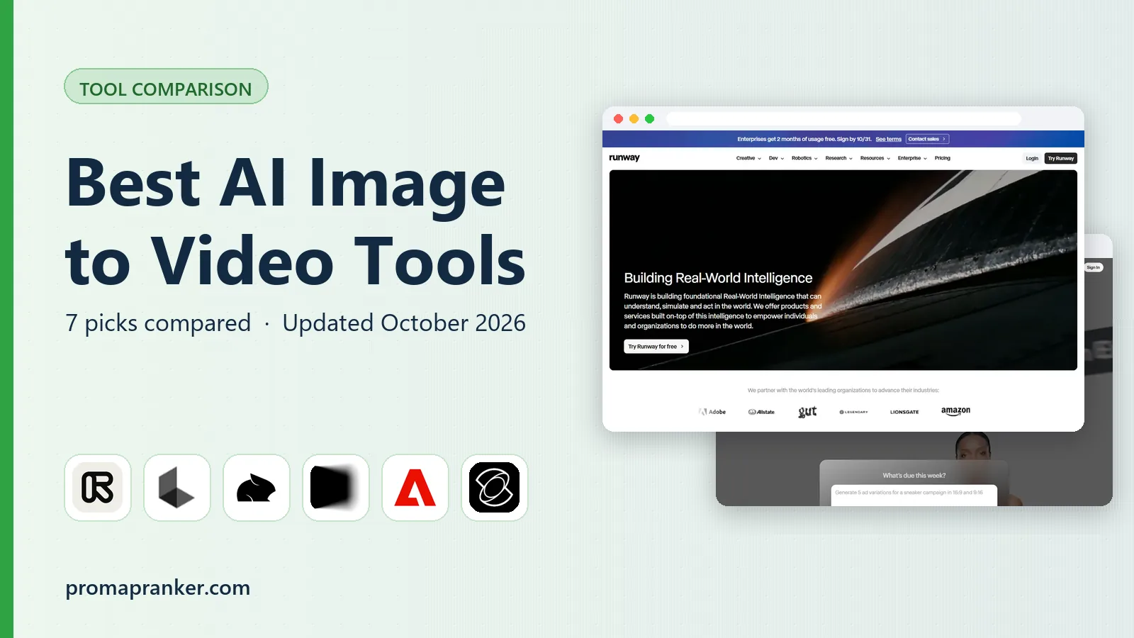 Best AI Image to Video Tools in 2026: 7 Tools Compared