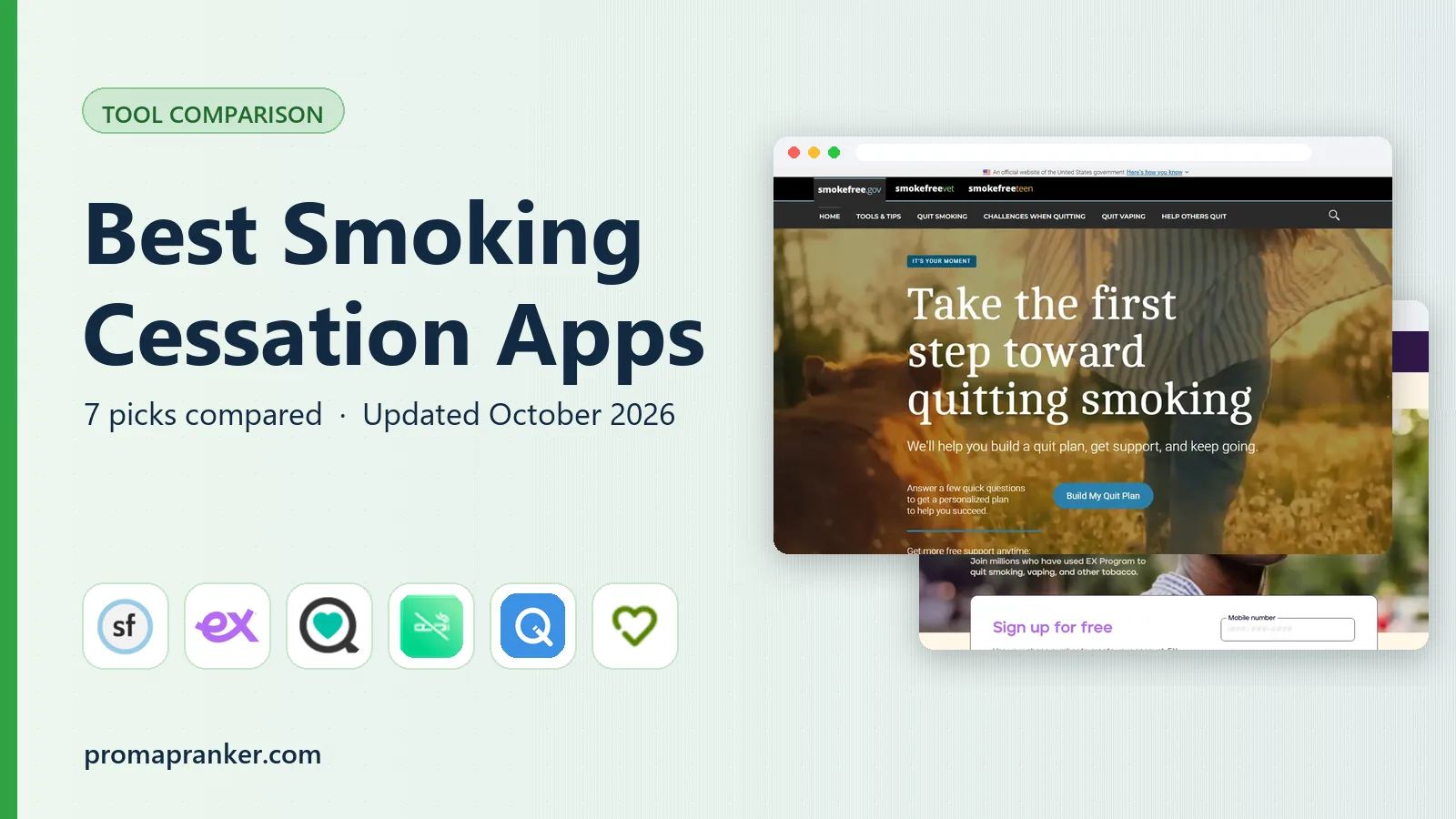 Best Smoking Cessation Apps in 2026: 7 Quit Smoking Apps Compared
