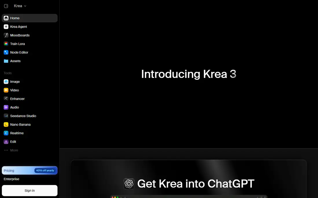 Krea website