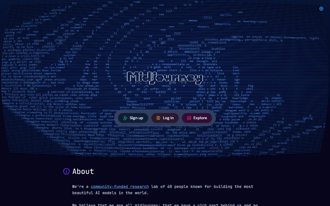 Midjourney website