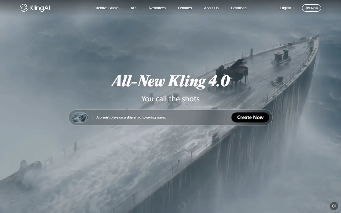 Kling AI website