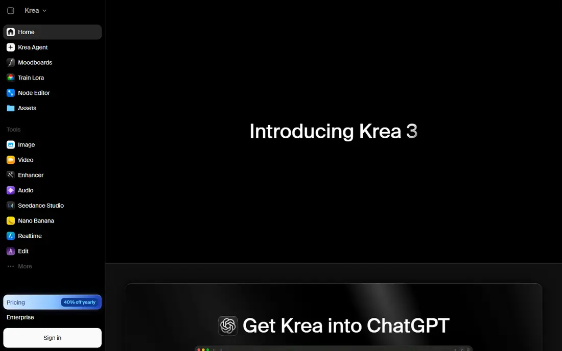 Krea website