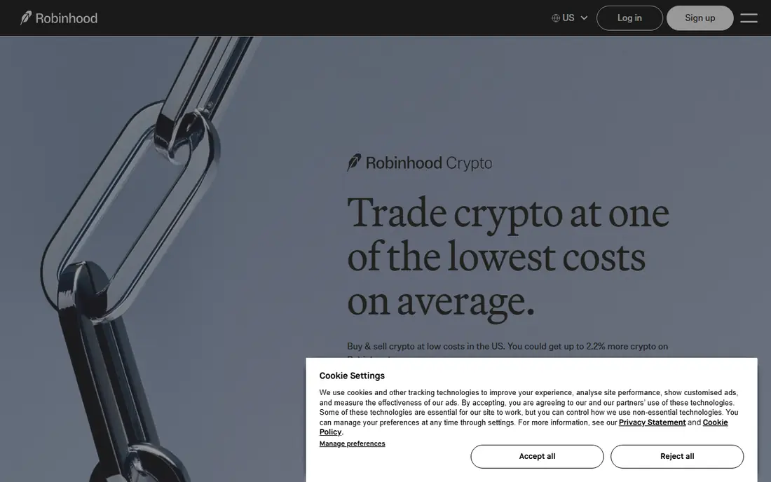 Robinhood Crypto website