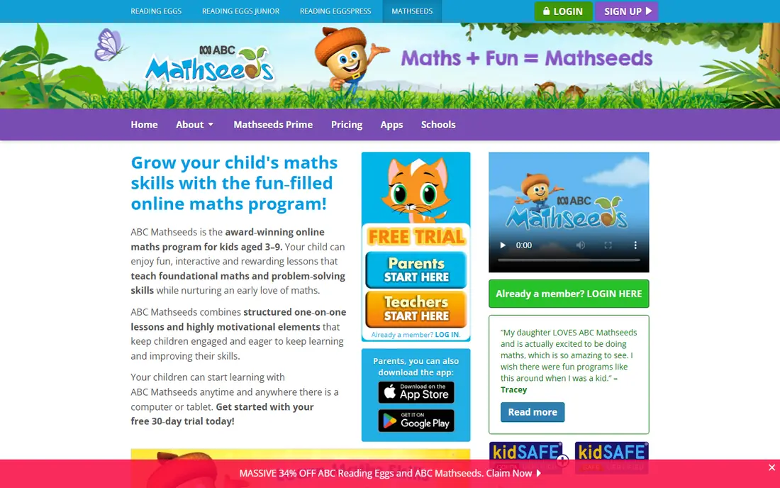 Mathseeds website