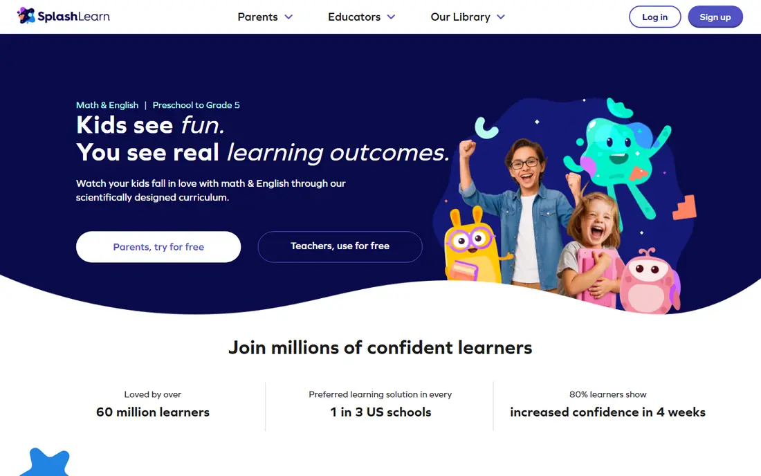 SplashLearn website