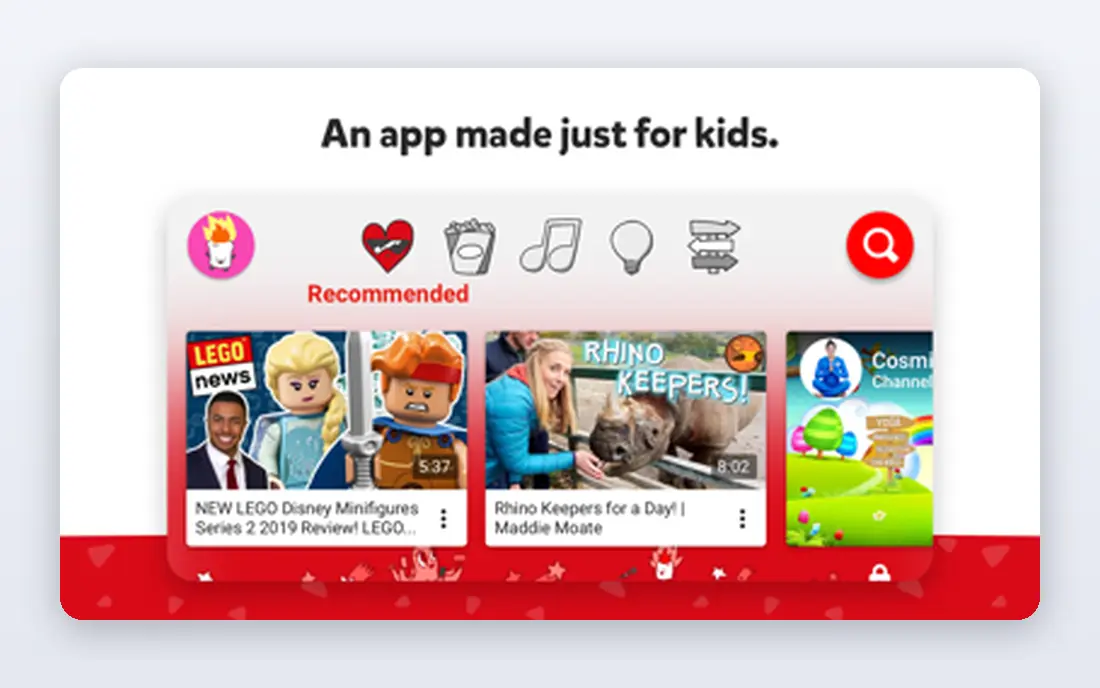 YouTube Kids app screenshots