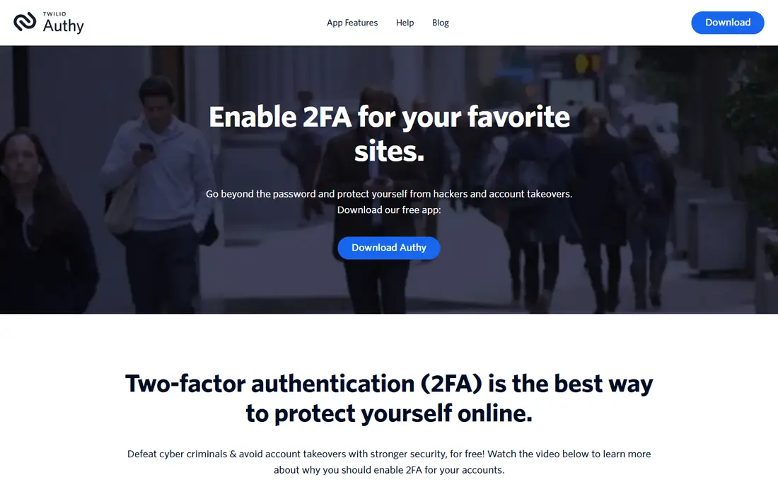 Authy website