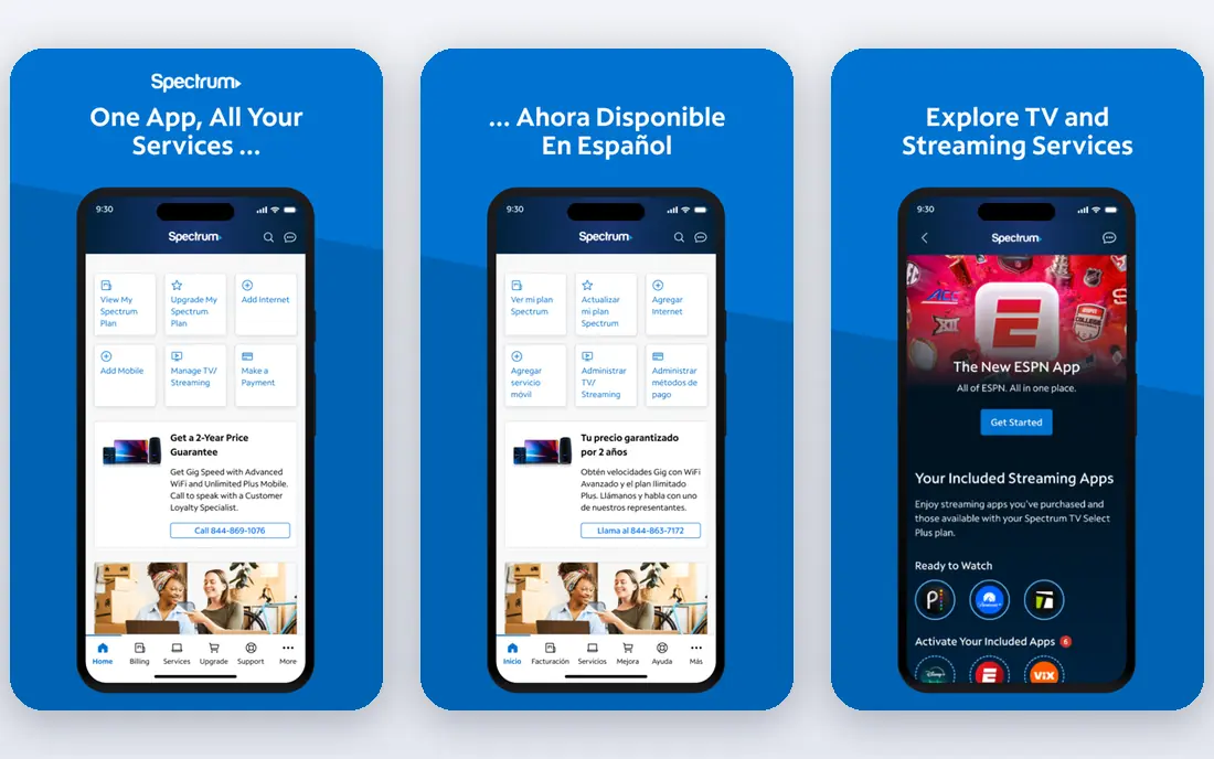 Spectrum Voice app screenshots