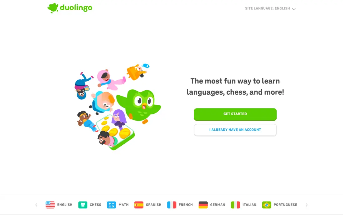 Duolingo website