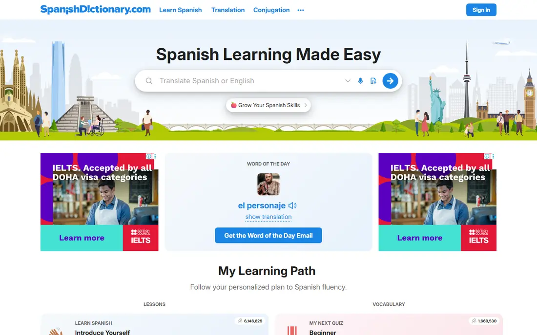 SpanishDict website