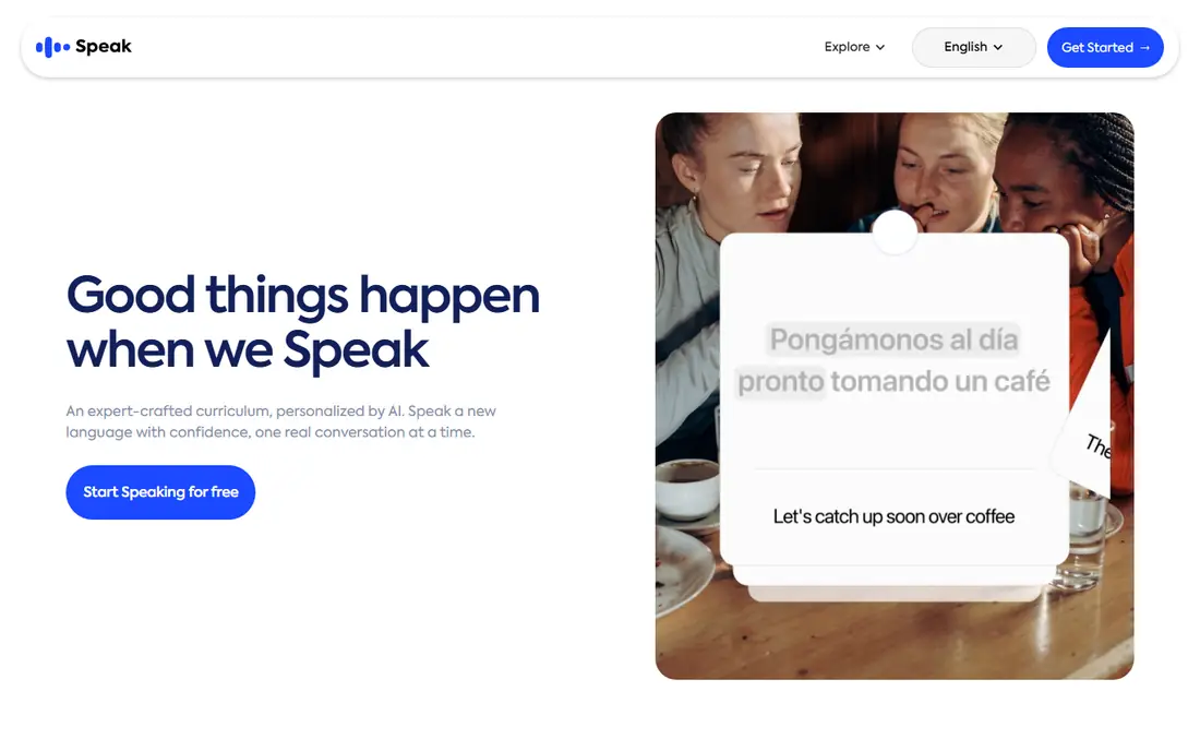 Speak website