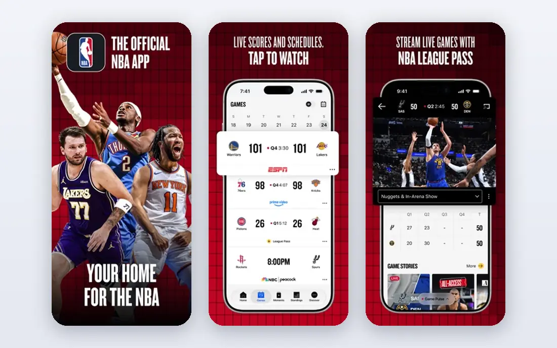 NBA League Pass app screenshots
