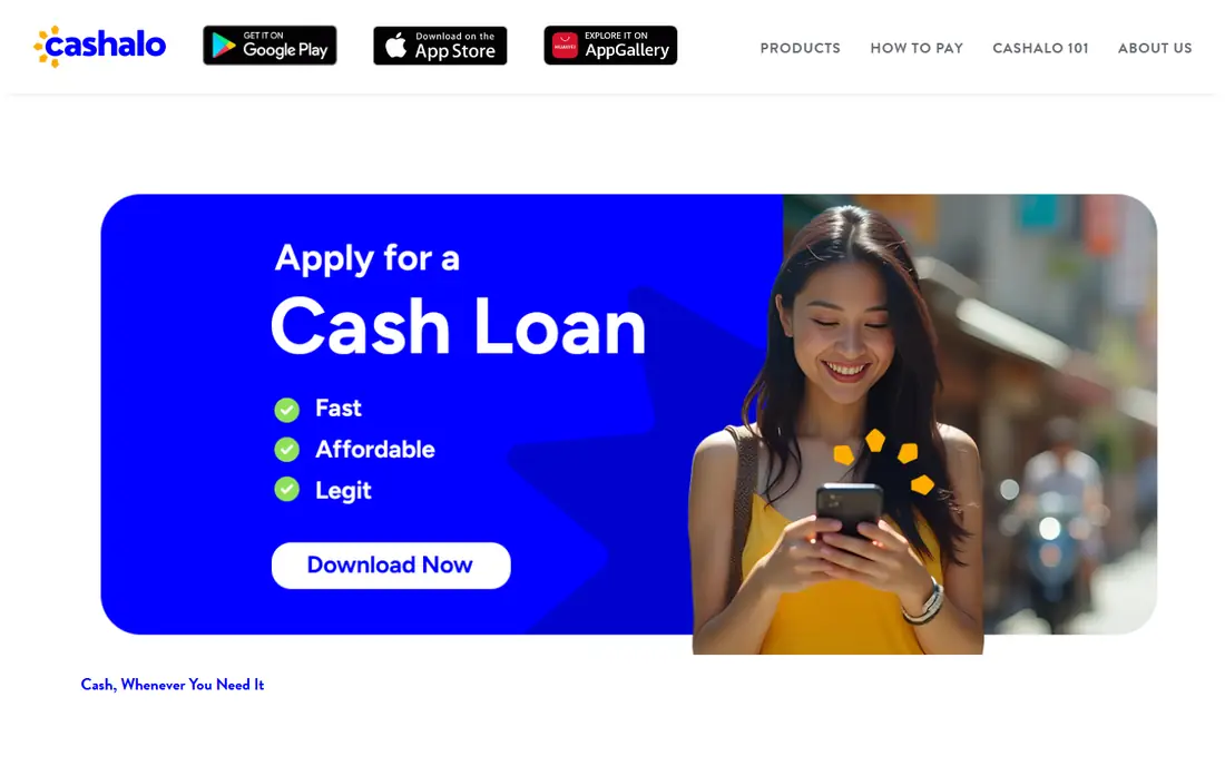 Cashalo website